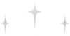 Three white sparkling stars on gray background
